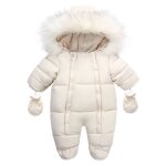Vitata barboteuse bb hiver combinaison douillette en duvet avec capuche et gants vtements confortables ...