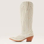 Vitata bottes cowboy femme  talon haut bottines western en cuir synthtiqueconfort et style - beige