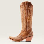 Vitata bottes cowboy femme  talon haut bottines western en cuir synthtiqueconfort et style - jaune