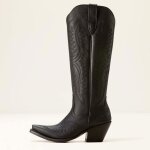 Vitata bottes cowboy femme  talon haut bottines western en cuir synthtiqueconfort et style - noir
