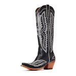 Vitata bottes cowboy femme  talon haut bottines western en cuir synthtiqueconfort et style - noir et ...