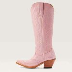 Vitata bottes cowboy femme  talon haut bottines western en cuir synthtiqueconfort et style - rose