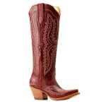 Vitata bottes cowboy femme  talon haut bottines western en cuir synthtiqueconfort et style - rouge
