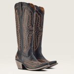 Vitata bottes cowboy femme  talon haut bottines western en cuir synthtiqueconfort et style - sombre ...