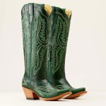 Vitata bottes cowboy femme à talon haut bottines western en cuir synthétiqueconfort et style - vert Vitata bottes cowboy femme à talon haut bottines western en cuir synthétiqueconfort et style - vert