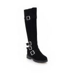 Vitata bottes en daim pour femme - boucle en mtal - semelle en caoutchouc antidrapante - lgantes ...