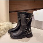 Vitata bottes femme ? style punk  multiples boucles ? look vintage tendance ? bottines noires