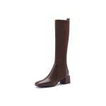 Vitata bottes hautes femme style chaussettes ? bout carr ? talon pais 10 cm ? tige lastique galbante ...