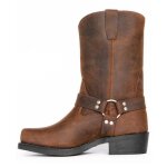 Vitata bottes hautes homme ? tige mi - haute ? anneau mtallique dcoratif ? talon antidrapant ? marron ...
