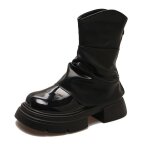 Vitata bottes mi - mollet femme?style bottines avec semelle Épaisse?confort et Élégance - noir Vitata bottes mi - mollet femme?style bottines avec semelle Épaisse?confort et Élégance - noir