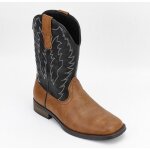 Vitata bottes western homme ? style amricain rtro ? bout carr talon bas ? enfilage facile ? camel