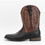 Vitata bottes western homme ? style amricain rtro ? bout carr talon bas ? enfilage facile ? camel ...