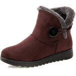 Vitata bottines courtes femme hiver ? bottes fourres antidrapantes ? marron