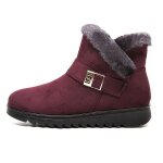 Vitata bottines courtes femme hiver ? bottes fourrées antidérapantes ? style décontracté ? rouge Vitata bottines courtes femme hiver ? bottes fourrées antidérapantes ? style décontracté ? rouge