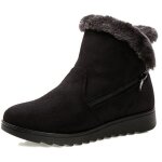 Vitata bottines courtes femme hiver ? bottes fourres ? style dcontract ? noir