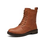 Vitata bottines femme ? style rtro militaire ? design  lacets ? antidrapantes et rsistantes ? marron ...