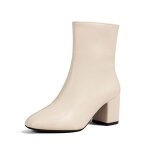 Vitata bottines femme vernies ? finition brillante ? bout carr ? talon pais ? style lgant et polyvalent ...