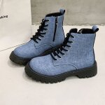 Vitata bottines hautes femme - design à zip et lacets - chaussures antidérapantes et confortables - bleu ... Vitata bottines hautes femme - design à zip et lacets - chaussures antidérapantes et confortables - bleu ...
