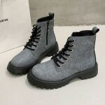 Vitata bottines hautes femme - design à zip et lacets - chaussures antidérapantes et confortables - gris ... Vitata bottines hautes femme - design à zip et lacets - chaussures antidérapantes et confortables - gris ...