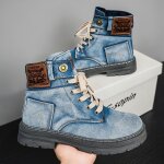 Vitata bottines homme?chaussures en jean style workwear?baskets montantes avec semelle Épaisse?confort ... Vitata bottines homme?chaussures en jean style workwear?baskets montantes avec semelle Épaisse?confort ...