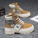 Vitata bottines homme - bottines doc marten décontractées - imprimé unique - bout rond - lacets - automne ... Vitata bottines homme - bottines doc marten décontractées - imprimé unique - bout rond - lacets - automne ...