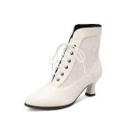 Vitata bottines mi - hautes à lacets pour femme - talons hauts brodés de dentelle - tendance et polyvalentes ... Vitata bottines mi - hautes à lacets pour femme - talons hauts brodés de dentelle - tendance et polyvalentes ...