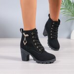 Vitata bottines  talons femme ? design  lacets ? semelle paisse antidrapante et rsistante ? style ...