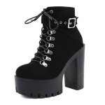 Vitata bottines  talons hauts femme ? design avec boucle mtallique ? talon pais antidrapant ? style ...