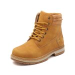 Vitata bottines de travail femme hiver ? chaudes et antidrapantes ? courtes avec doublure ? camel