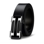 Vitata ceinture en cuir pour homme haut de gamme avec boucle automatique et boucle sans dent - argent ...