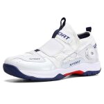Vitata chaussures de badminton unisexe ? légères et respirantes ? blanc et bleu (avec molette) Vitata chaussures de badminton unisexe ? légères et respirantes ? blanc et bleu (avec molette)