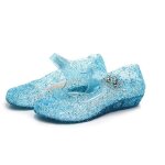 Vitata chaussures enfant reine des neiges?sandales pailletes confortables pour l?t bleu