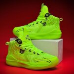 Vitata chaussures de sport pour enfants - baskets montantes de basketball ? vert fluo Vitata chaussures de sport pour enfants - baskets montantes de basketball ? vert fluo