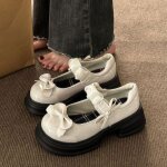 Vitata chaussures  talons compenss pour femme?style mary jane avec n?ud?confortables et lgantes - ...