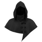 Vitata dguisement mdival homme ? cape  capuche avec boucles en daim ? costume moine sorcier halloween ...