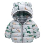 Vitata doudoune bb  capuche oreilles dinosaure ? manteau hiver lger et chaud ? garon fille coupe ...