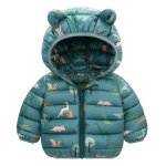 Vitata doudoune bb  capuche oreilles dinosaure ? manteau hiver lger et chaud ? garon fille coupe ...