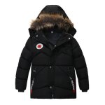 Vitata doudoune enfant à capuche amovible ? chaude hiver Épaissie ? garçon mode décontracté - noir Vitata doudoune enfant à capuche amovible ? chaude hiver Épaissie ? garçon mode décontracté - noir