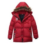 Vitata doudoune enfant à capuche amovible ? chaude hiver Épaissie ? garçon mode décontracté - rouge Vitata doudoune enfant à capuche amovible ? chaude hiver Épaissie ? garçon mode décontracté - rouge