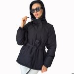 Vitata doudoune femme ? doudoune ajustée classique avec capuche et ceinture manteau chaud dhiver - noir ... Vitata doudoune femme ? doudoune ajustée classique avec capuche et ceinture manteau chaud dhiver - noir ...