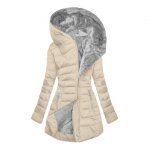 Vitata doudoune femme ? manteau long capuche et doublure en peluche manteau chaud dhiver - abricot Vitata doudoune femme ? manteau long capuche et doublure en peluche manteau chaud dhiver - abricot