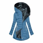 Vitata doudoune femme ? manteau long capuche et doublure en peluche manteau chaud dhiver - bleu Vitata doudoune femme ? manteau long capuche et doublure en peluche manteau chaud dhiver - bleu