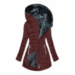 Vitata doudoune femme ? manteau long capuche et doublure en peluche manteau chaud dhiver - bordeaux Vitata doudoune femme ? manteau long capuche et doublure en peluche manteau chaud dhiver - bordeaux