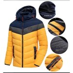 Vitata doudoune homme hiver ? veste à capuche chaude et Épaisse ? coupe - vent et stylée - jaune Vitata doudoune homme hiver ? veste à capuche chaude et Épaisse ? coupe - vent et stylée - jaune