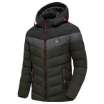 Vitata doudoune homme hiver ? veste à capuche chaude et Épaisse ? coupe - vent et stylée - vert Vitata doudoune homme hiver ? veste à capuche chaude et Épaisse ? coupe - vent et stylée - vert