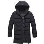 Vitata doudoune homme ? manteau long noir avec capuche manteau chaud pour lhiver Vitata doudoune homme ? manteau long noir avec capuche manteau chaud pour lhiver