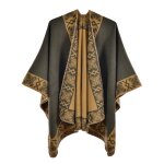Vitata charpe chle femme imitation cachemire - poncho chaud ethnique rversible  grands motifs - automne ...