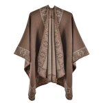 Vitata charpe chle femme imitation cachemire - poncho chaud ethnique rversible  grands motifs - automne ...