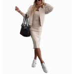 Vitata ensemble femme chic ? robe moulante sans manches et veste courte assortie ?kaki? tenue élégante ... Vitata ensemble femme chic ? robe moulante sans manches et veste courte assortie ?kaki? tenue élégante ...