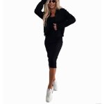 Vitata ensemble femme chic ? robe moulante sans manches et veste courte assortie ?noir? tenue lgante ...